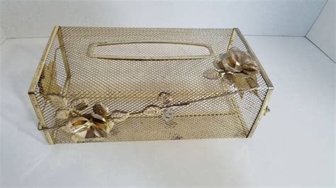 metal kleenex box holder|bathroom wastebaskets and kleenex holder.